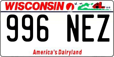 WI license plate 996NEZ