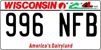 WI license plate 996NFB