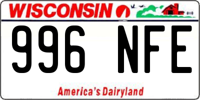 WI license plate 996NFE