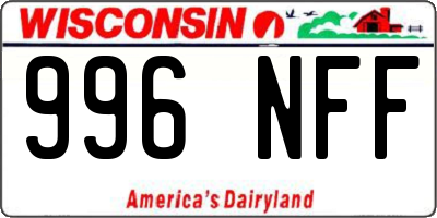 WI license plate 996NFF