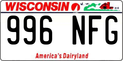 WI license plate 996NFG