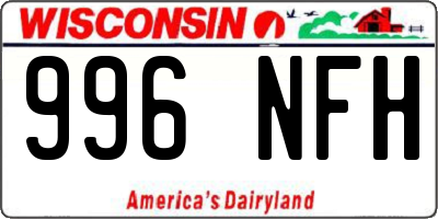 WI license plate 996NFH