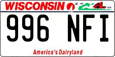 WI license plate 996NFI