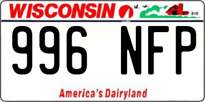 WI license plate 996NFP