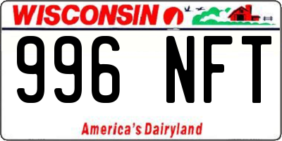 WI license plate 996NFT