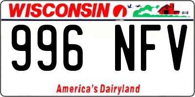 WI license plate 996NFV