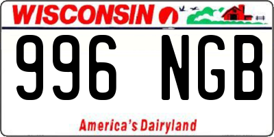 WI license plate 996NGB