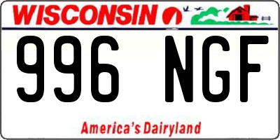 WI license plate 996NGF