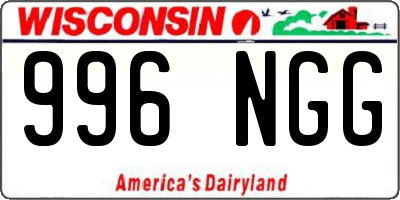 WI license plate 996NGG