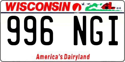WI license plate 996NGI