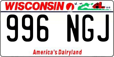 WI license plate 996NGJ