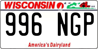 WI license plate 996NGP