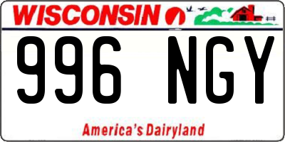 WI license plate 996NGY