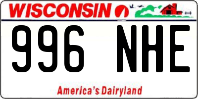 WI license plate 996NHE
