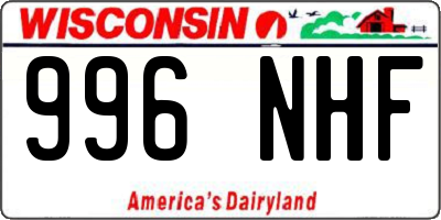 WI license plate 996NHF