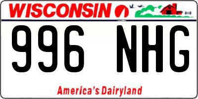 WI license plate 996NHG