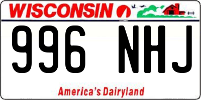 WI license plate 996NHJ