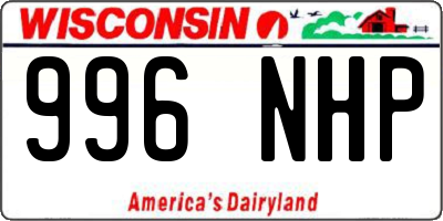 WI license plate 996NHP