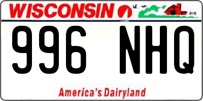 WI license plate 996NHQ