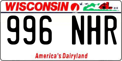 WI license plate 996NHR