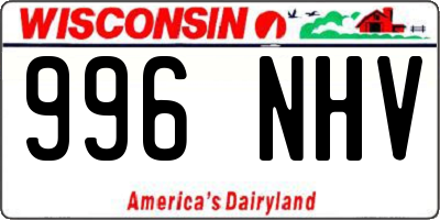 WI license plate 996NHV