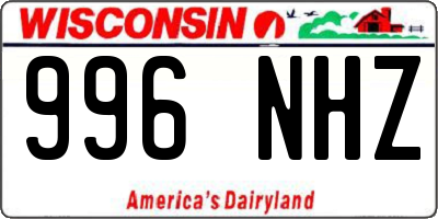 WI license plate 996NHZ