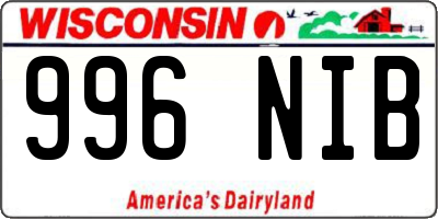 WI license plate 996NIB