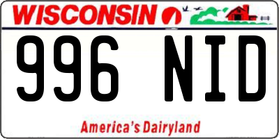 WI license plate 996NID