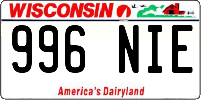 WI license plate 996NIE