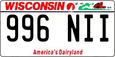 WI license plate 996NII