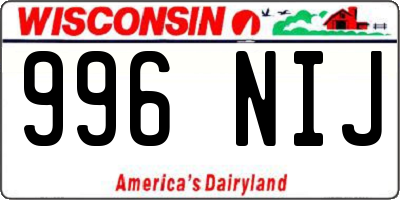 WI license plate 996NIJ