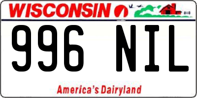 WI license plate 996NIL