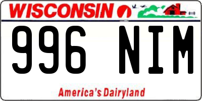 WI license plate 996NIM