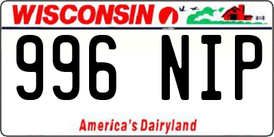 WI license plate 996NIP