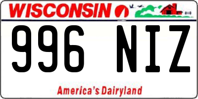 WI license plate 996NIZ