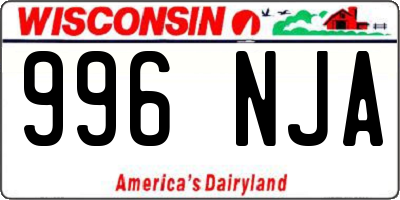 WI license plate 996NJA