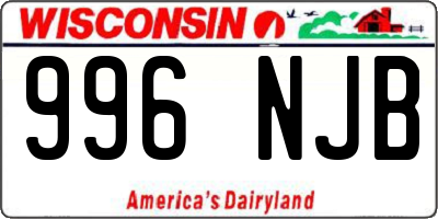 WI license plate 996NJB