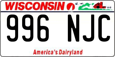 WI license plate 996NJC