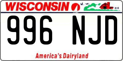 WI license plate 996NJD