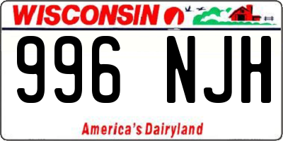 WI license plate 996NJH