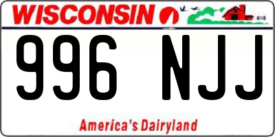 WI license plate 996NJJ