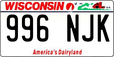 WI license plate 996NJK