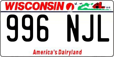 WI license plate 996NJL