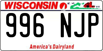 WI license plate 996NJP