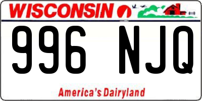 WI license plate 996NJQ