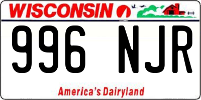 WI license plate 996NJR