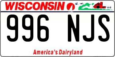 WI license plate 996NJS