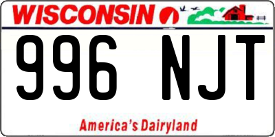 WI license plate 996NJT