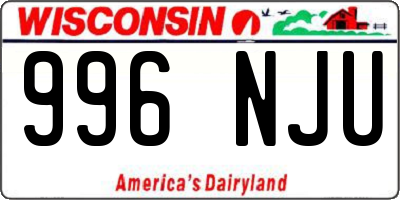 WI license plate 996NJU