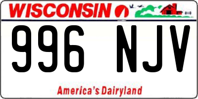 WI license plate 996NJV